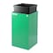 Alpine Industries Square Recycling Bin, 29 Gallons, Green Can, Mixed Opening Lid, for Mixed ALP4450-KIT-GRN-M-MIX - alternate 4